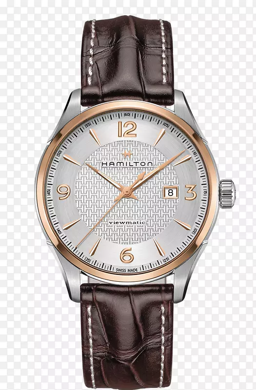 迈克尔科尔斯男子莱顿计时表带汉密尔顿手表公司皮革手表