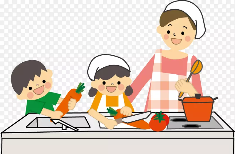 烹饪剪贴画儿童美食-妈妈烹饪