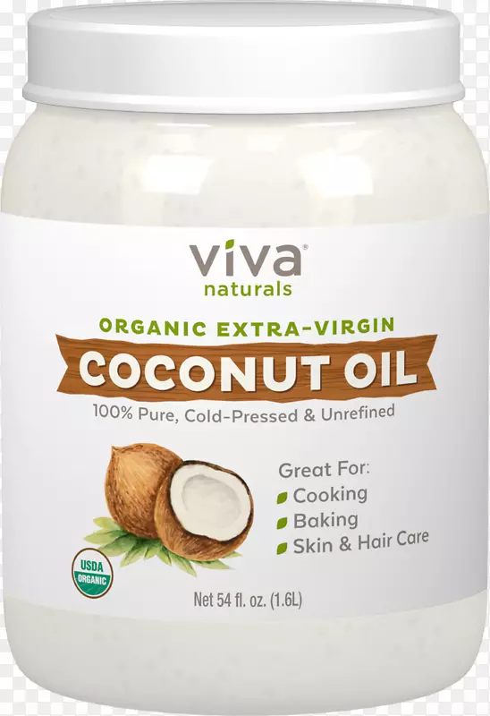 VIVA实验室有机特级椰子油维瓦实验室最好的有机特纯椰子油，16盎司有机食品-天然椰子油