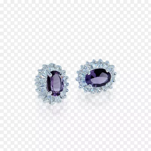 紫水晶耳环体珠宝钻石珠宝