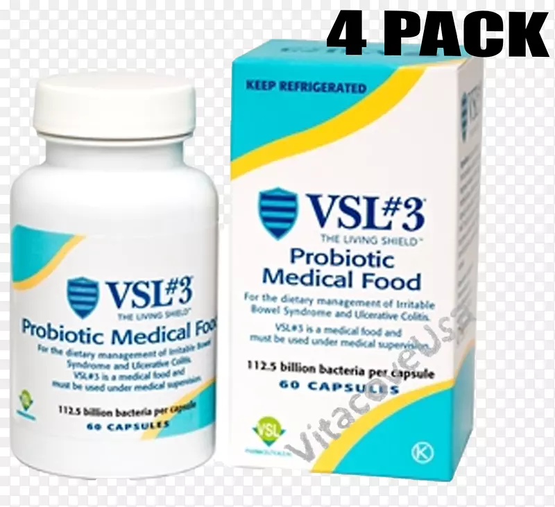 饮食补充剂乙型药物vsl#3胶囊60计数vsl#3高效益生菌品牌服务维生素瓶