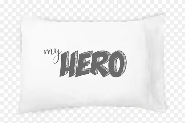 我的英雄枕套-白色标准/皇后脸植物梦想垫抛枕头-纺织英雄梦想