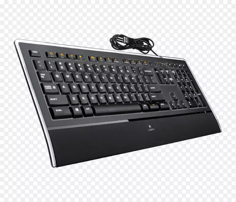 电脑键盘罗技照明键盘k 740笔记本电脑数字键盘qwerty