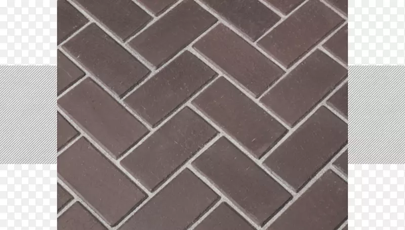 瓷砖镶嵌熟料砖地板-棕色条纹