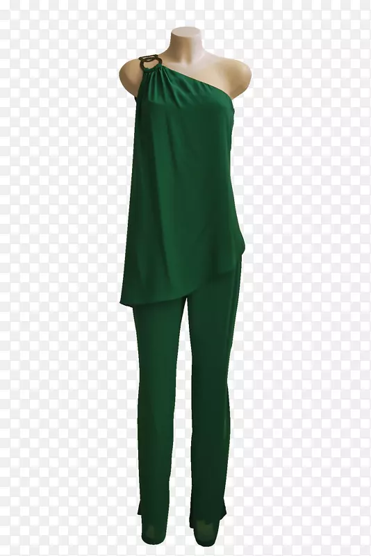 肩部绿色礼服-妖精装扮