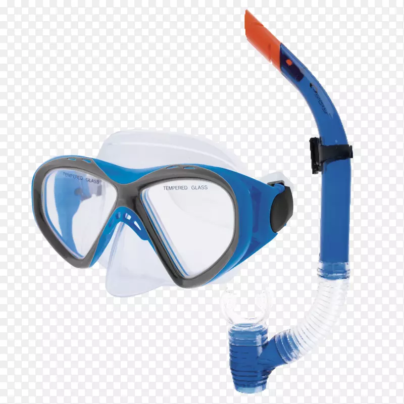 曝气石二蓝套水下潜水套珊瑚初级潜水套眼镜