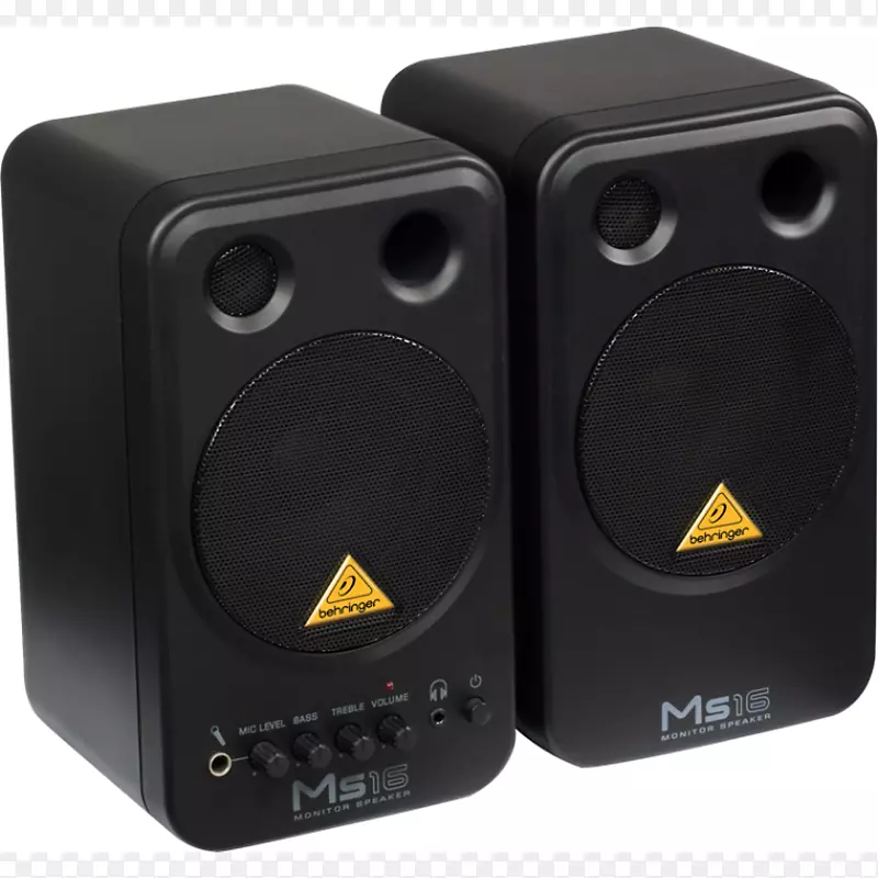 录音室监视器贝林格ms 16扬声器录音室供电扬声器.放大器低音音量