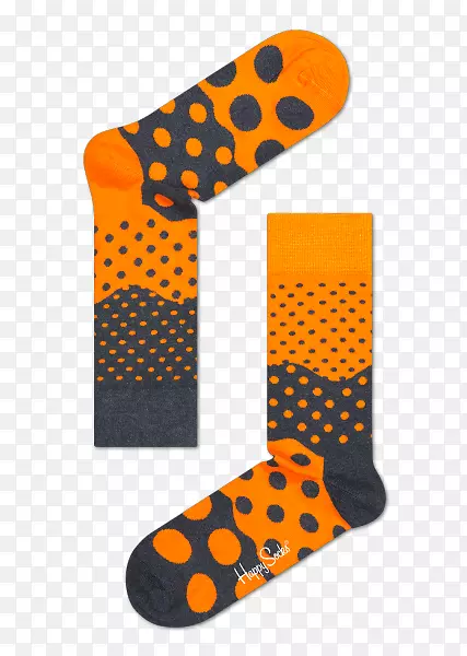 产品设计袜子图案-橙色点