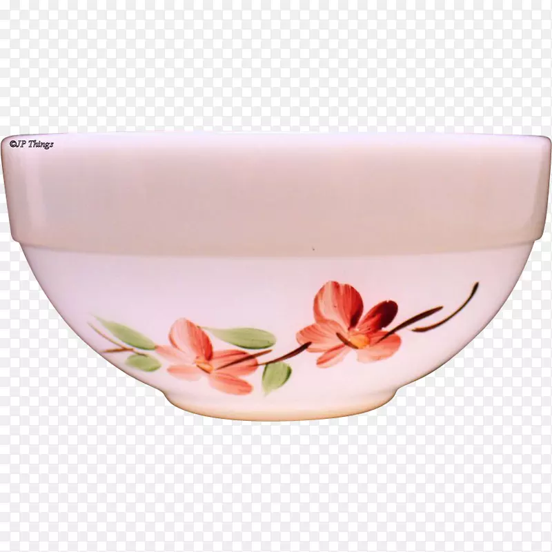 陶瓷碗花盆餐具.手绘桃花