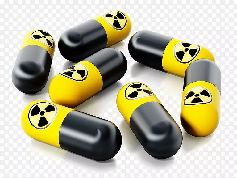 放射性衰变辐射核药片图像片