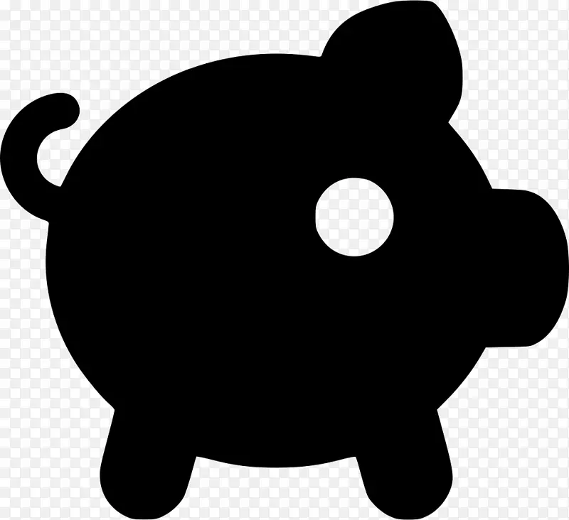 剪贴画鼻子轮廓肉食动物黑色m-猪银行图标透明