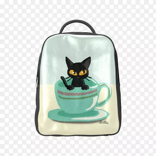 猫t恤袋杯模型