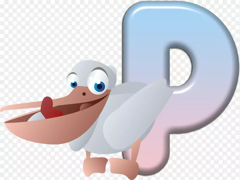 剪贴画-鸭字母表图像-动物-卡通字母a