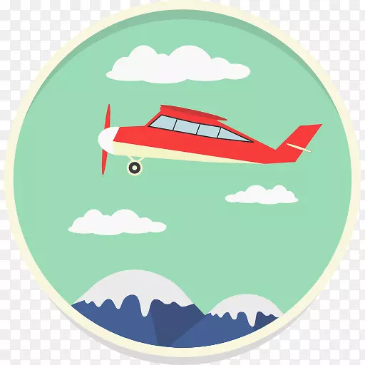 电脑图标剪贴画天空旅游形象搜寻者-飞机飞行卡通