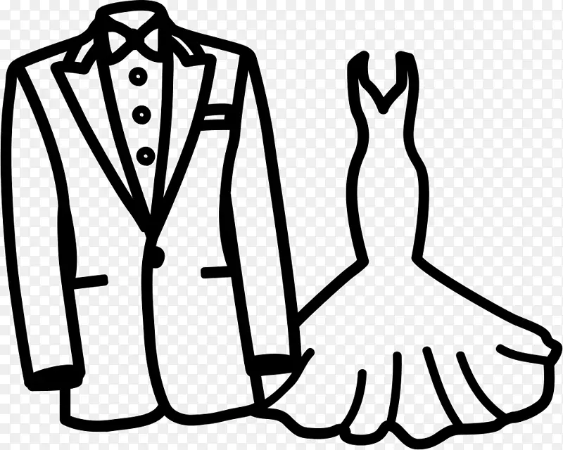 剪贴画结婚礼服电脑图标-礼服