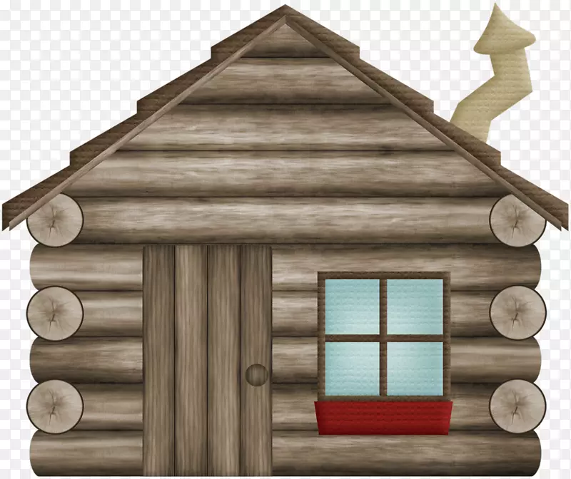 剪贴画原木木屋形象卡通小屋-木屋剪贴画