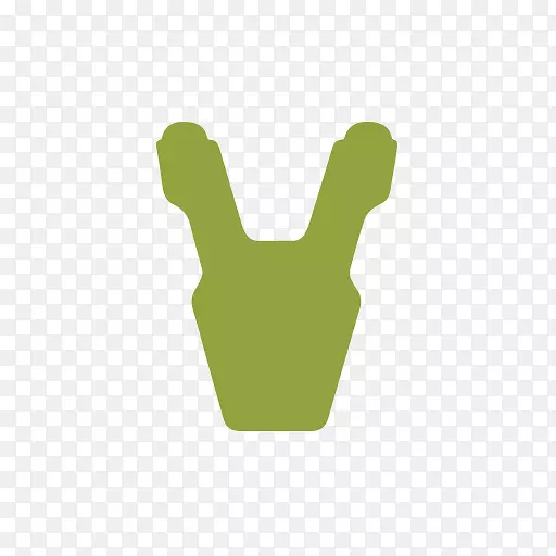 拇指标志绿色字体产品设计-反冲激光标签