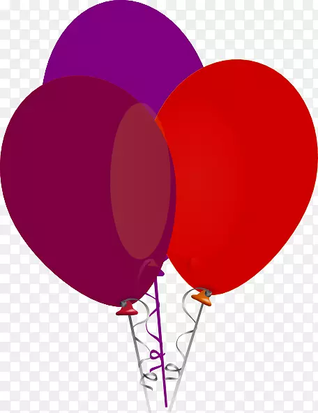 玩具气球夹艺术红紫罗兰红棕色