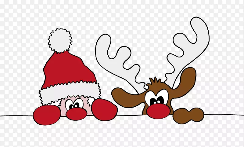 驯鹿圣诞老人驼鹿夹艺术圣诞装饰品-帮助传单