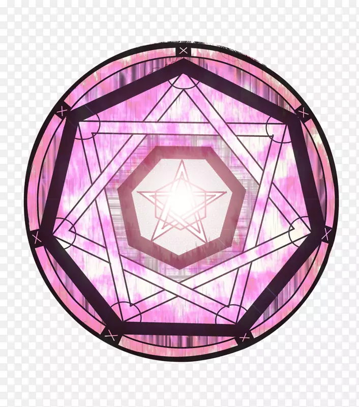 对称图案粉红m玻璃牢不可破