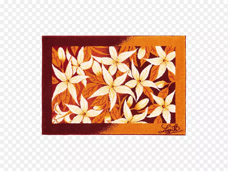 橙色厘米地毯长方形茉莉花材料