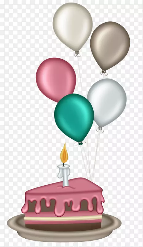 生日蛋糕剪贴画气球-生日