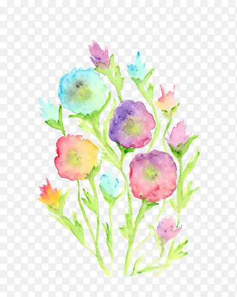 水彩画：花卉设计-绘画