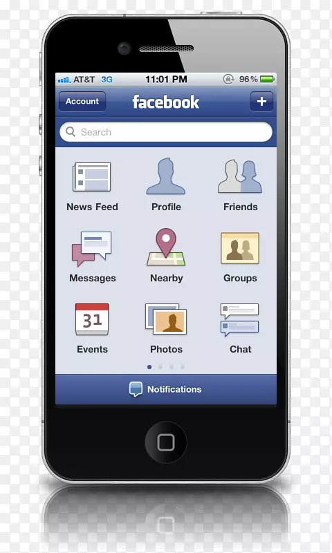 iPhone4s移动应用程序facebook IOS计算机图标-facebook