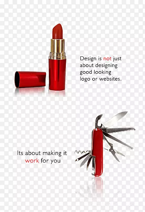 平面设计图形广告口红创意图形设计
