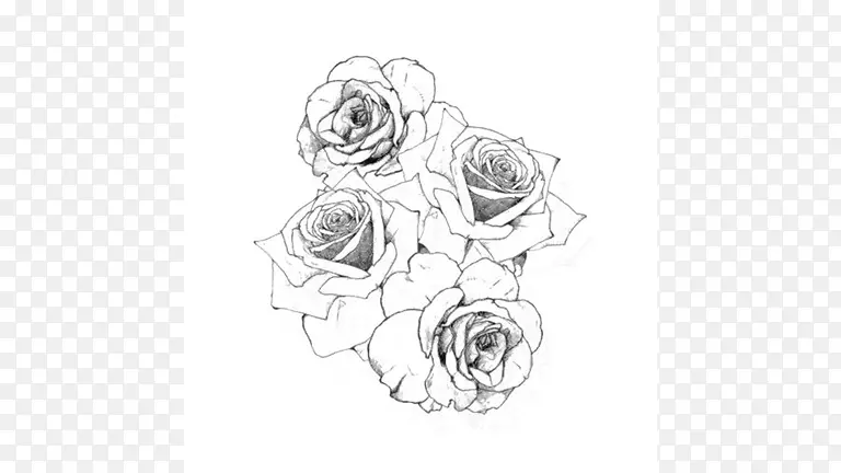 纹身画玫瑰闪光图像-玫瑰