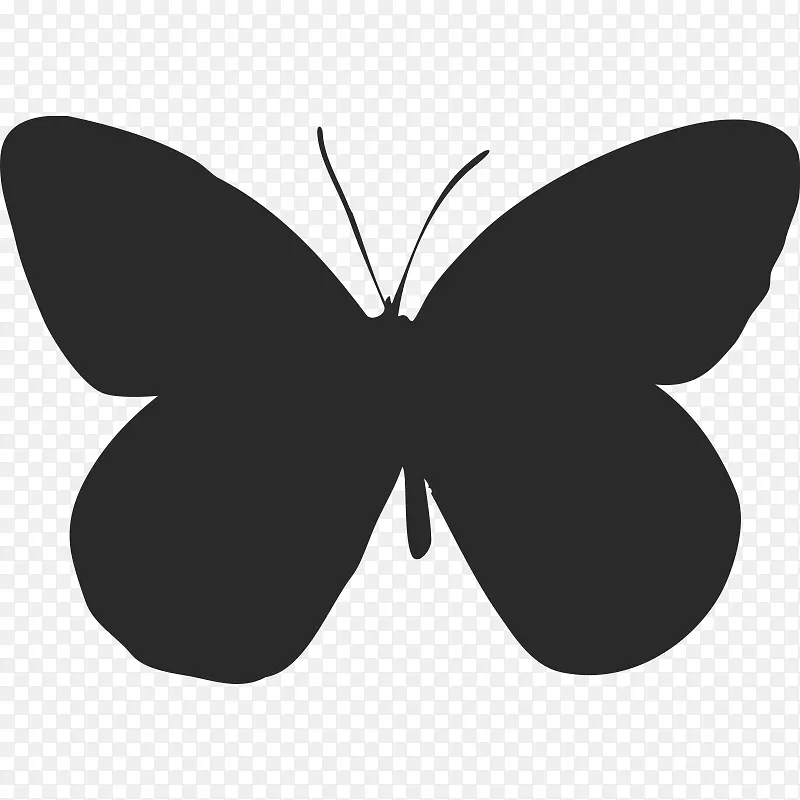 毛茸茸的蝴蝶图形字体蝴蝶