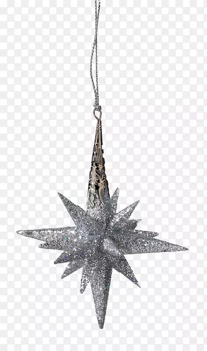 圣诞节装饰品圣诞节珠宝-银色闪闪发光的吊灯