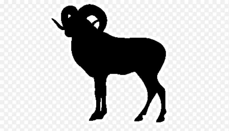 山羊原始羊图形大角羊剪贴画.山羊