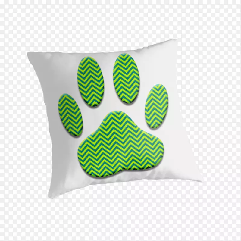 扔枕头狗垫绿色枕头