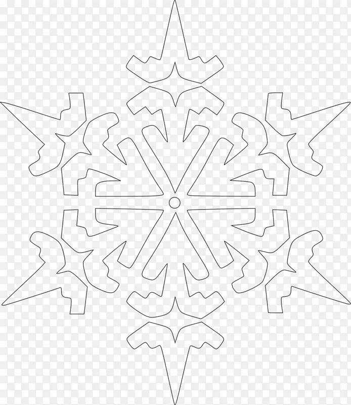 对称点叶线艺术角-冬季雪