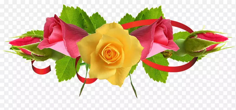 png图片玫瑰花夹艺术黄玫瑰
