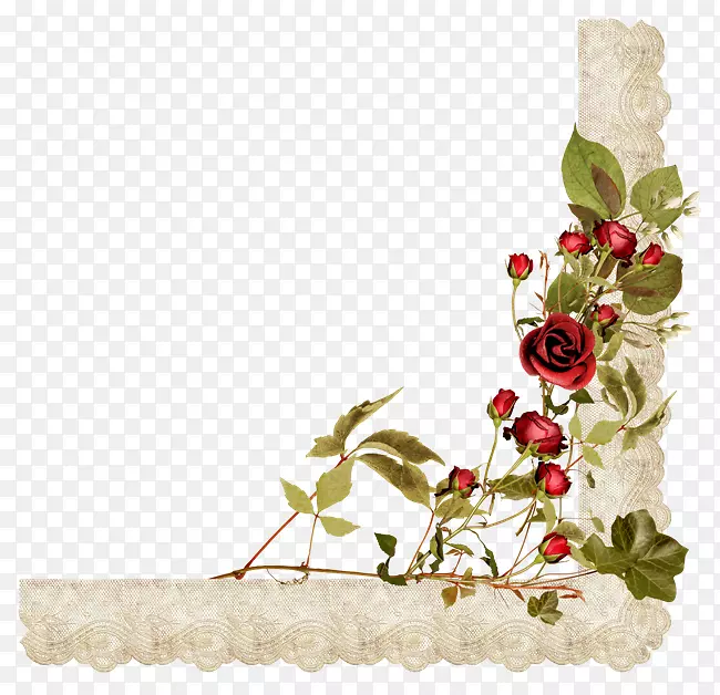 玫瑰花纸夹艺术png图片.玫瑰