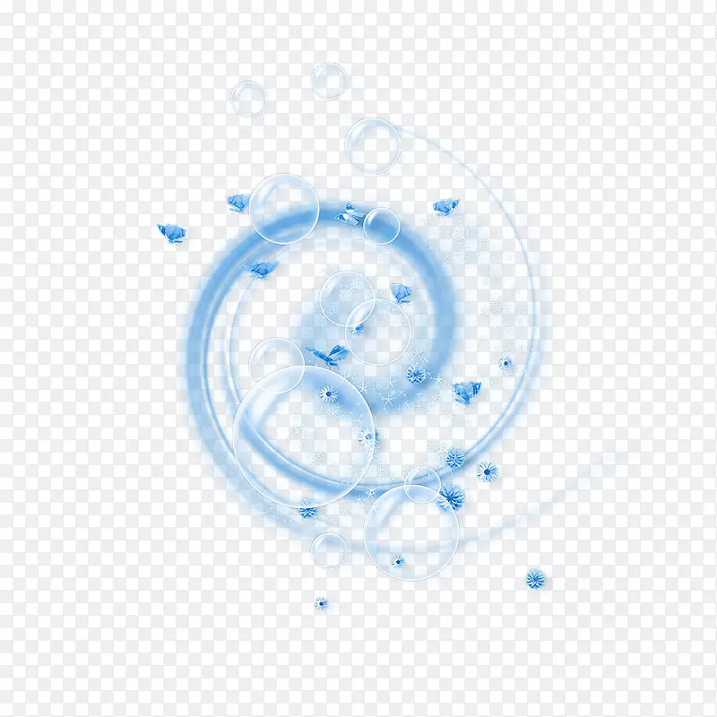 中心博客产品设计水形象女子-蓝色漩涡