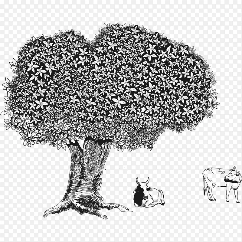 树枝树绘制可移植网络图形剪辑艺术树