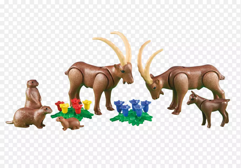 高山动物Playmobil大农场山羊带孩子Playmobil 6532森林动物-Playmobil