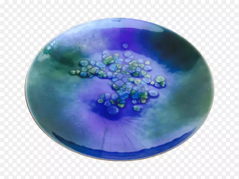 绿松石球形有机体珠搪瓷玻璃