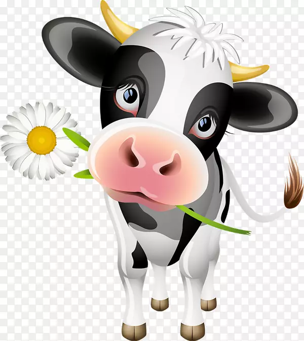 牛荷斯坦牛图形剪辑艺术皇室-免费快乐的奶牛