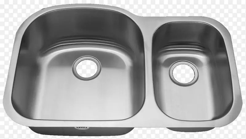 厨房水槽不锈钢水龙头把手和控制碗水槽