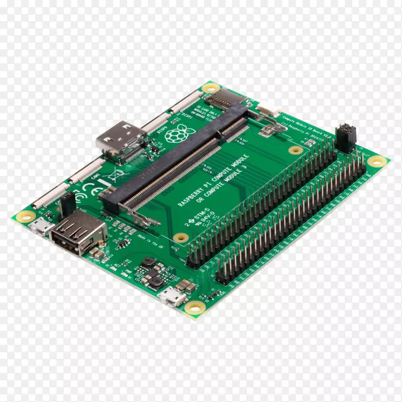 Raspberry pi 3输入/输出计算机印刷电路板.计算机