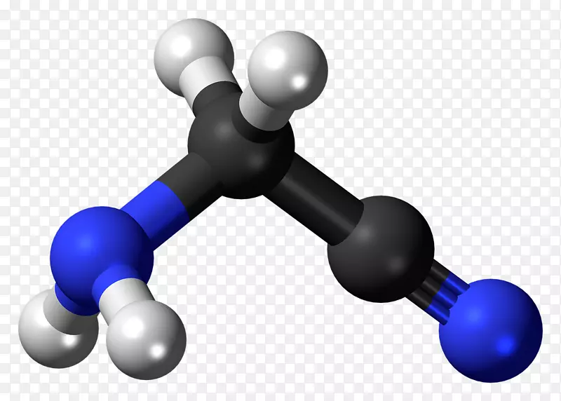 分子牛磺酸化学球棒模型