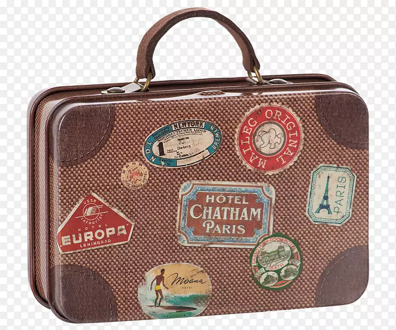 旅行行李箱中的圣诞鼠标(如金属行李箱中的鼠标)-手提箱中的守护天使鼠标