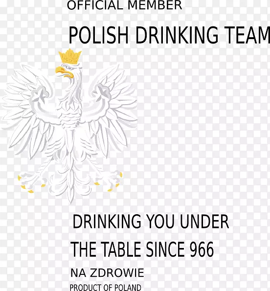 波兰纹章-纸牌徽标-嘴夹艺术团队工作