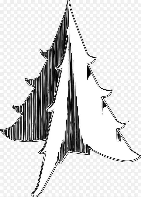 圣诞树剪贴画图形圣诞日-圣诞树
