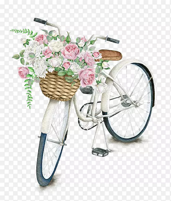 自行车剪贴画png图片花篮.自行车