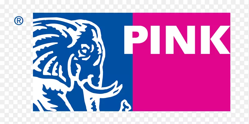 标志图形粉红象南非象管理-粉红色标志